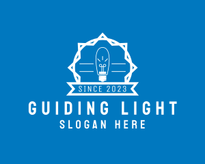 Light Bulb Banner logo design