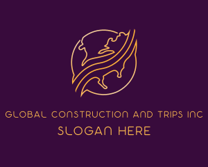 Swirl - Earth Globe Swoosh logo design