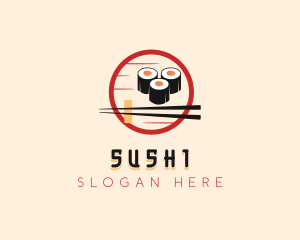 Sushi Cuisine Dining logo design