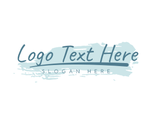 Stylist - Beauty Brush Wordmark logo design
