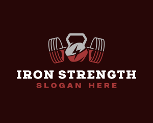 Powerlifting - Weights Powerlifting Gym logo design