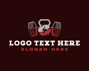 Weights Powerlifting Gym Logo