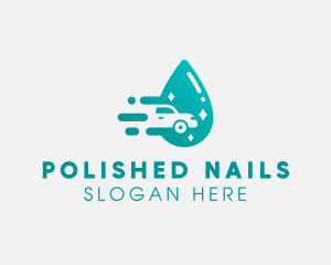 Water Droplet Car Wash logo design