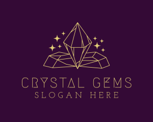 Golden Diamond Jewel logo design