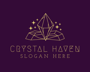 Golden Diamond Jewel logo design