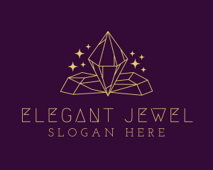 Golden Diamond Jewel logo design