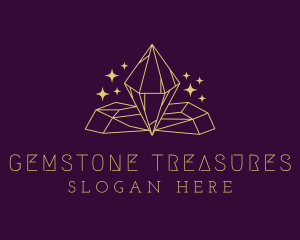 Golden Diamond Jewel logo design