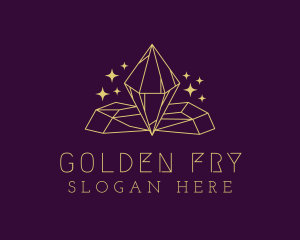 Golden Diamond Jewel logo design