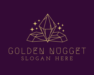 Golden Diamond Jewel logo design