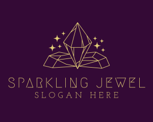 Golden Diamond Jewel logo design