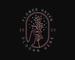 Flower Event Decorator logo design