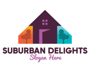 Suburban - Colorful Family Home logo design