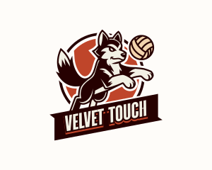 Volleyball Wolf Championship Logo