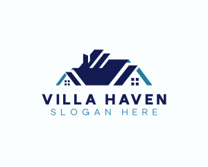 Villa - Real Estate House Roof logo design