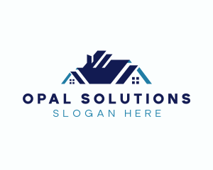 Real Estate House Roof logo design