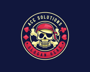 Ace - Casino Skull Poker logo design