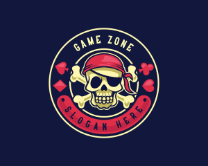 Casino Skull Poker logo design