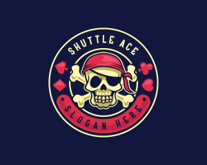 Casino Skull Poker logo design