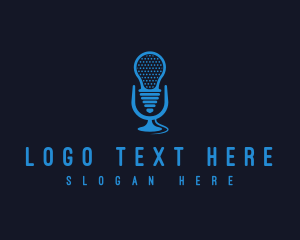 Record Label - Music, Podcast Mic logo design