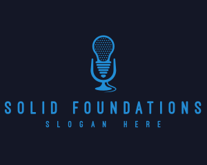 Singer - Music, Podcast Mic logo design