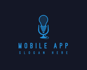 Singer - Music, Podcast Mic logo design