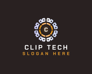 Crypto Tech Bitcoin logo design