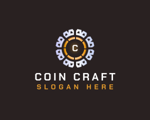 Crypto Tech Bitcoin logo design