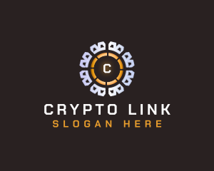 Crypto Tech Bitcoin logo design