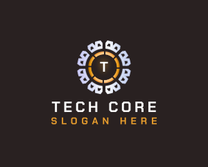 Crypto Tech Bitcoin logo design