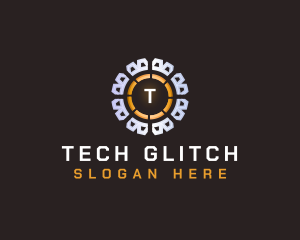 Crypto Tech Bitcoin logo design