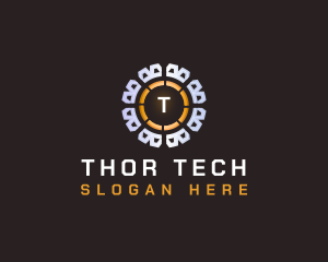 Crypto Tech Bitcoin logo design