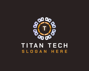 Crypto Tech Bitcoin logo design