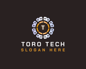 Crypto Tech Bitcoin logo design