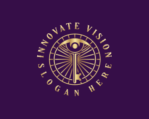 Luxury Eye Key logo design