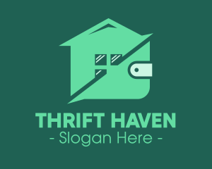 Saving - Green House Wallet logo design