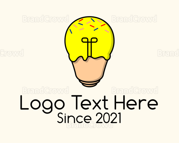 Lightbulb Ice Cream Logo