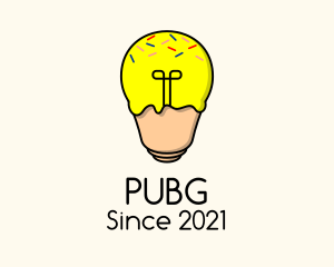 Idea - Lightbulb Ice Cream logo design