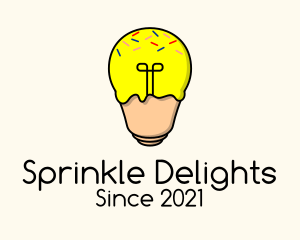 Lightbulb Ice Cream  logo design