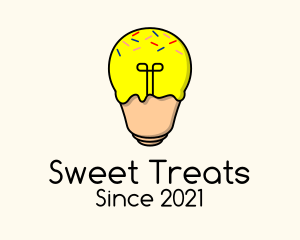 Lightbulb Ice Cream  logo design