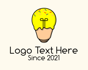 Comfort Food - Lightbulb Ice Cream logo design