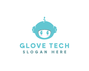 Cute Robot Tech  logo design