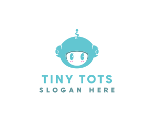 Toddler - Cute Robot Tech logo design