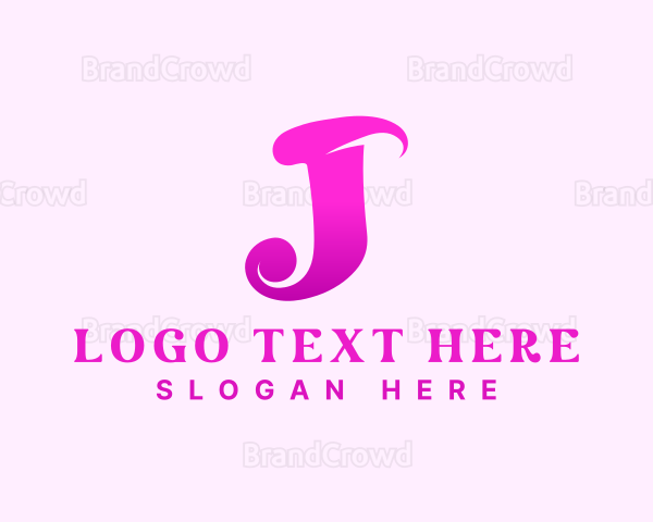 Feminine Stylish Letter J Logo