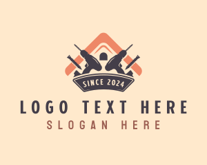 Tool - Drill Handyman Carpentry logo design