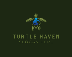 Nature Earth Turtle logo design