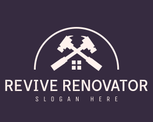 Renovator - Dome Home Construction Hammer logo design