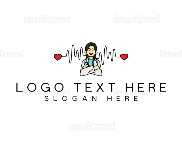 Medical Heartbeat Cardiologist Logo