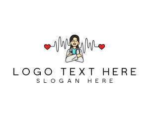 Physician - Medical Heartbeat Cardiologist logo design