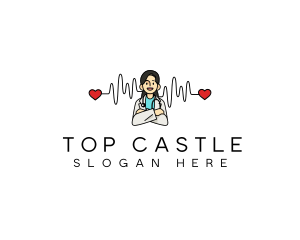 Medical Heartbeat Cardiologist Logo