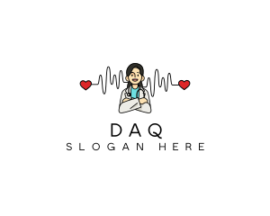 Medical Heartbeat Cardiologist Logo